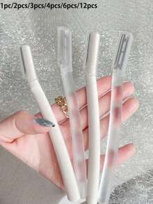 1件、2件、3件、4件、6件、12件組，眉毛修剪器與刮鬍刀組，去角質刮毛工具，身體除毛修剪器與臉部及眉毛刮鬍刀組，長柄刀片附精密保護蓋，女性眉毛修形工具，適合日常或旅行使用 - 彩色 - 查看 11