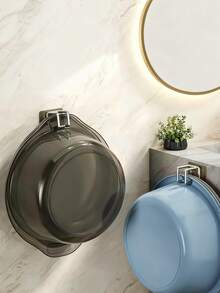 2/4 piezas Gancho de pared para lavabo, estante de lavabo sin perforación, adecuado para baños y cocinas. Estante de almacenamiento para lavabo de baño, estante de almacenamiento, gancho multiusos - Multicolor - Ver 9