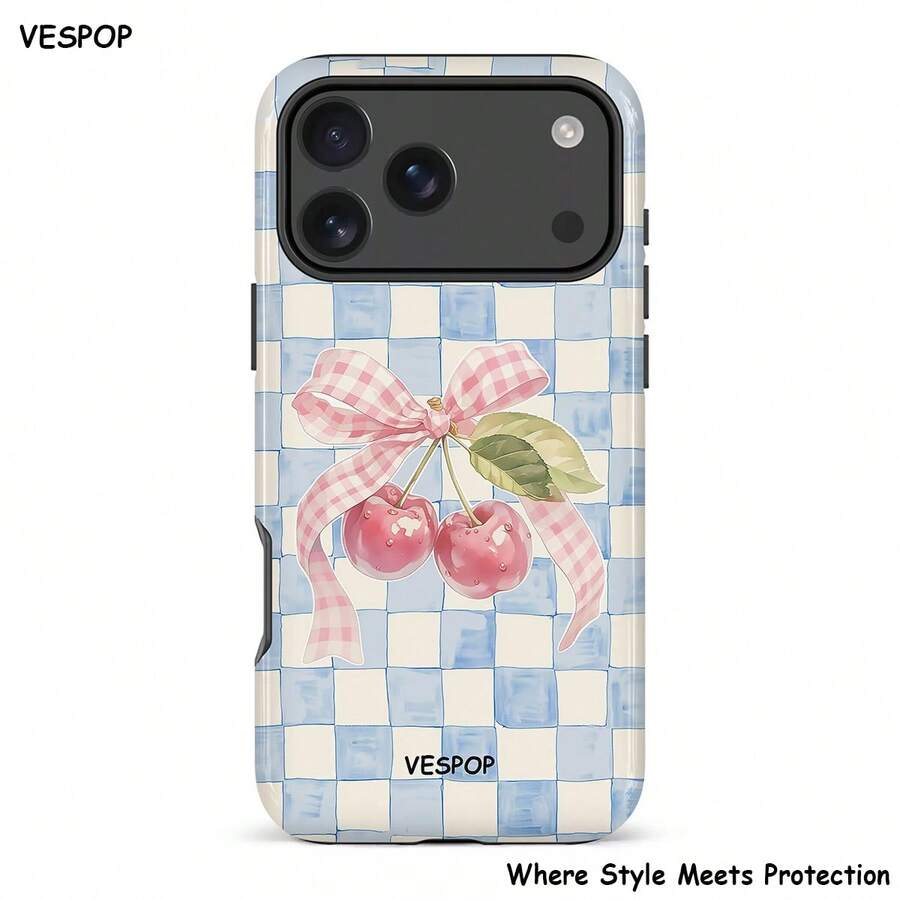 VESPOP Y2K Double-Layer Shockproof Phone Case, Glossy Design, Vibrant Colors, Compatible With IPhone 17/16/15/14/13 Pro Max, Galaxy S26/S25/S24 Ultra, Pixel 10/9/8 Pro - Mixed Color 1 - View 1