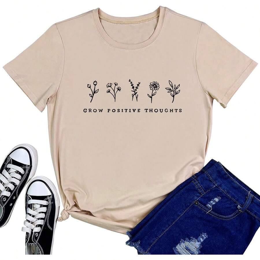 BLACKMYTH Camisetas con Estampados Lindos para Mujer, Tops de Verano