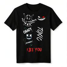 Playeras de Algodón lmpresióndeI EP  MangaCorta Transpirable para Conciertos Salidasy Estilo Casual - Blanco - Ver 1