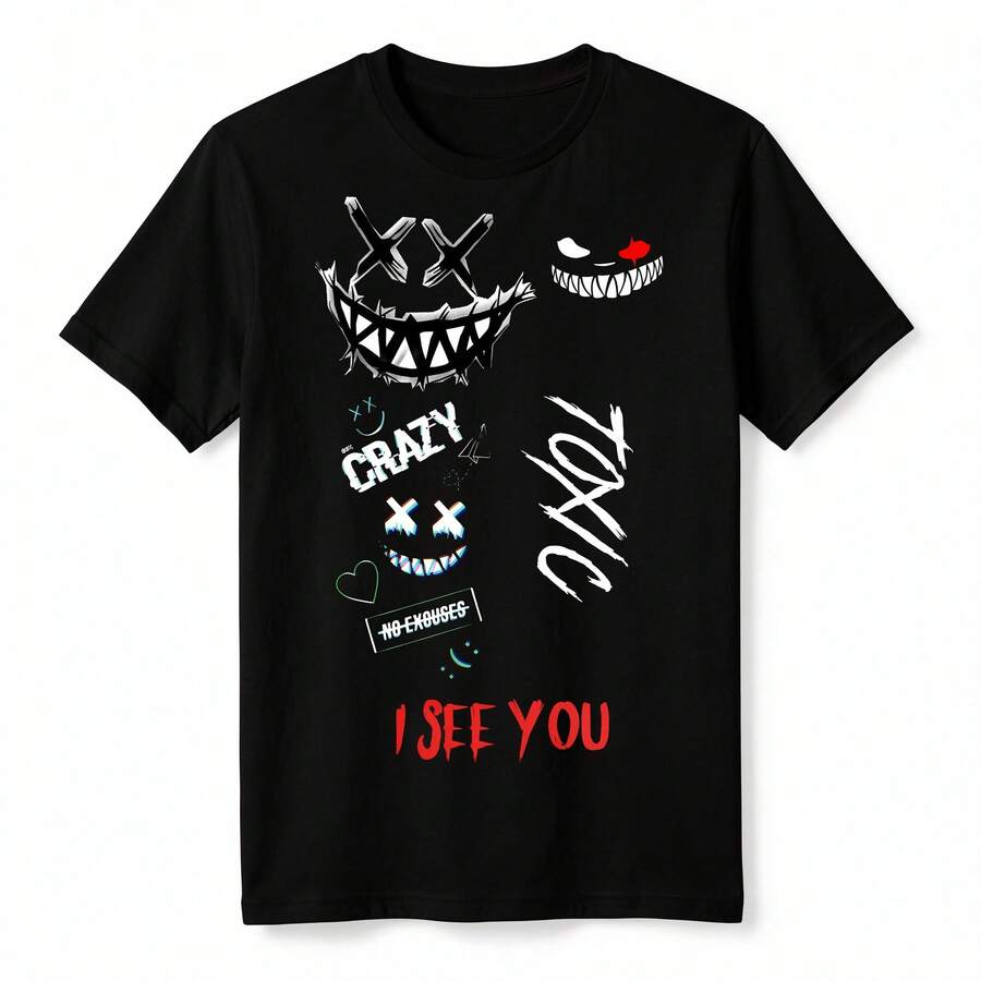 Playeras de Algodón lmpresióndeI EP MangaCorta Transpirable para Conciertos Salidasy Estilo Casual - Blanco - Ver 1