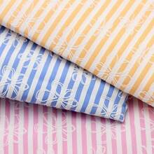1 pieza Tela de Impresión Offset con Flores y Rayas 59x19.68 Pulgadas - Tela de Manualidades Perfecta para Decoración de Fiestas, Proyectos de Manualidades, Lazos para el Cabello, Acolchado DIY & Costura, Tela de Fondo para Patchwork | Patrón a Cuadros - por defecto - Ver 3