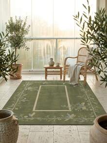 1pc Floor Mat Carpet (Rug, Carpet, Area Rug, Bath Mat, Bath Rug, Door Mat), Modern Aesthetic Southeast Asian Style Classical Floral Striped - Soft Faux Cashmere Carpet, Bathroom, Kitchen, Entrance, Hallway, Bedside, Living Room, Bedroom, Etc., All Season Washable Floor Mat, Home Decor - Multicolor - View 8