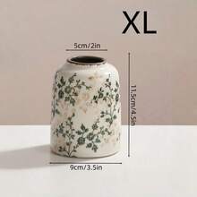1件手工復古冰裂釉陶瓷迷你花瓶 - 鄉村農場風花卉中心裝飾，手工冰裂裝飾，波希米亞風格客廳裝飾，乾花/鮮花展示，適用於客廳、書房、辦公桌，新中式禪意柔和裝飾 - 1PC - 查看 9