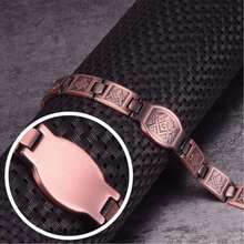 Pulsera De Terapia De Cobre Puro Magnético De Neodimio Para - Marrón - Ver 4