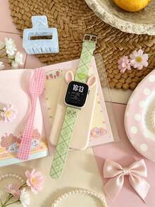 1件格紋3D蝴蝶結TPU錶帶,適用於女孩與兒童,相容於Apple Watch Series 10/9/8/7/6/5/4/3/2/1/SE,尺寸38mm/40mm/41mm/42mm/44mm/45mm/49mm,智慧手錶替換錶帶,時尚保護配件,獨特結飾設計增添魅力,實用且具裝飾性,手錶愛好者必備 - 彩色 - 查看 13