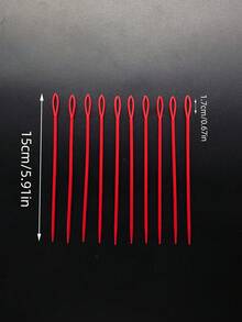 [10pcs/Pack]15cm Extra Long Plastic Needles, Tip Safety Design, No Pricking, No Fabric Damage, Extra Large Oval Eye, Easy Threading For Thick Yarn, Suitable For Crochet, Knitting, Hiding Yarn Ends, And Mending Knitted Garments - 15cm Long Plastic Hand Sewing Needle - View 14