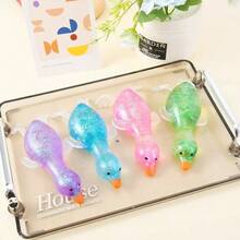 1/3pcs Maltose Crystal Duck Pinching And Relaxing Toy Release Slow Rebound, Squishy Toys, Helps Relieve Stress And Anxiety, Perfect For Birthday Gifts, Classroom Rewards, Party Gifts, Sock Gifts, And Collectible Gifts! - Multicolor - View 5
