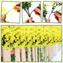 1/3/60 Paquets de Gloire du Matin Artificielle Vibrante - Résistante aux UV & Protection Solaire, Plantes Fausse Réalistes pour la Décoration Extérieure, Convient pour la Porte d'Entrée Printemps/Été, le Porche, la Terrasse et les Célébrations Saisonnières, Fleurs Artificielles Extérieures - Jaune citron - Voir 4