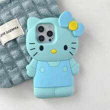 For  17 16 15 14 13 12 Pro Max 11 Promax Phone Case New 3D Sanrio Cartoon Soft Silicone Candy Y2k New Cover.Holiday Accessories.Squishy Phone Case Junk Phone Case 17 Pro Max Case - 藍色 - 查看 2