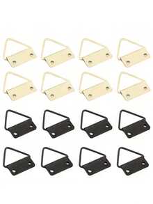 45/90pcs Kit Perlengkapan Pengait Bingkai Foto dengan Cincin Segitiga dan Sekrup untuk Pemasangan di Dinding, Sistem Gantung Logam untuk Dekorasi Rumah, Pajangan Galeri, dan Pengorganisasian Karya Seni - MultiWarna - View 2