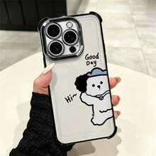 Cartoon Dog Cell Phone Case, Modern Design With Full Drop Protection And Features, Suitable For Multiple Mobile Models Such As Galaxy A Series Up To 17 Pro Max Including Mini, Plus, Pro, Pro Max And 16e, Galaxy A And S Series With A03, A04, A04e, A05, A06, A12, A15, A22, A32, A34, A35, A54, A55, S23, S24 Ultra, Moto G52, G54, G84, Poco Devices C40, C65, M5s, M6 Pro 4G, X5, X6, X6 Pro And  9A, A3, Note 11 4G, Comfortable And Durable Case Ideal For Everyday Use - 黑色 - 查看 3