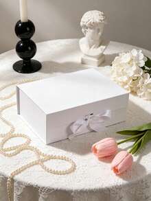 1pc Foldable Gift Box, Gift Packaging Box, Gift Bag, Solid Color Gift Box, Birthday Party Gift Box, DIY Foldable Double-Door Gift Box, Suitable For Party Holiday Gifts, Saudi National Day Gifts, Home, Gathering, Wedding, Wedding Favors - View 7