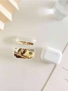Funda de Auriculares Bluetooth Transparente Pintada con Dólar, Gruesa y de Moda, Resistente a Golpes, Compatible con S4, Funda Protectora para Auriculares Inalámbricos Bluetooth de Apple, Carcasa Brillante Pro2, Cobertura Completa Pods 3 1/2/3 Generación, Funda Protectora Pro, Carcasa Suave Resistente a Golpes - Multicolor - Ver 2
