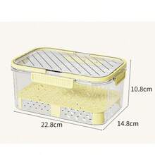 1pc Insulated Storage Box, Portable Hand-Carried Fruit Fresh-Keeping Box, Large Capacity Colander Fruit & Vegetable Airtight Container, Essential For Outdoor And Home Fruit & Vegetable Layered Fresh-Keeping - View 2