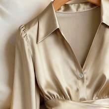 Women Blouses & Shirts - Bordeaux - View 4