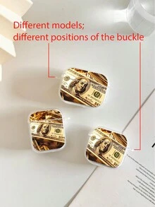 Funda de Auriculares Bluetooth Transparente Pintada con Dólar, Gruesa y de Moda, Resistente a Golpes, Compatible con S4, Funda Protectora para Auriculares Inalámbricos Bluetooth de Apple, Carcasa Brillante Pro2, Cobertura Completa Pods 3 1/2/3 Generación, Funda Protectora Pro, Carcasa Suave Resistente a Golpes - Multicolor - Ver 10