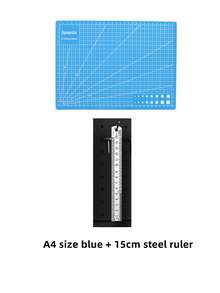 1片A3/A4/A5双面自愈切割垫，厚度3毫米，适用于剪贴簿、拼布、布艺、缝纫和其他DIY项目。也可作为橡皮图章雕刻垫、办公学习用品、工艺切割垫、纸艺、陶艺等使用。 - 彩色 - 查看 13