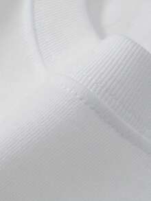 [Doble imagen frontal y trasera] Camiseta de manga corta para hombre, diseñen Tokio, Japón.Presenta un corte holgado y un elegante diseño de cuello redondo informal, adecuado para usar a - Blanco - Ver 3