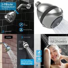 SprkPod - Elevdor gu lt pr hogres bj 3 es pr lluvi y msje cromo pulido lujo - Cabezal de ducha a presin de potencia chapado en cromo pulido de lujo - Ver 1
