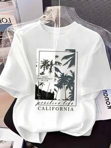 mujer Playera de algodón suave, corte entallado, cuello redondo, colores versátiles. Cómoda, duradera, ideal para combinar y lucir elegante en cualquier ocasión informal. - Blanco - Ver 1