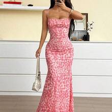 xuehuamaoyi02   Vestido informal de verano con estampado de leopardo en tono tostado para mujer - Multicolor - Ver 9