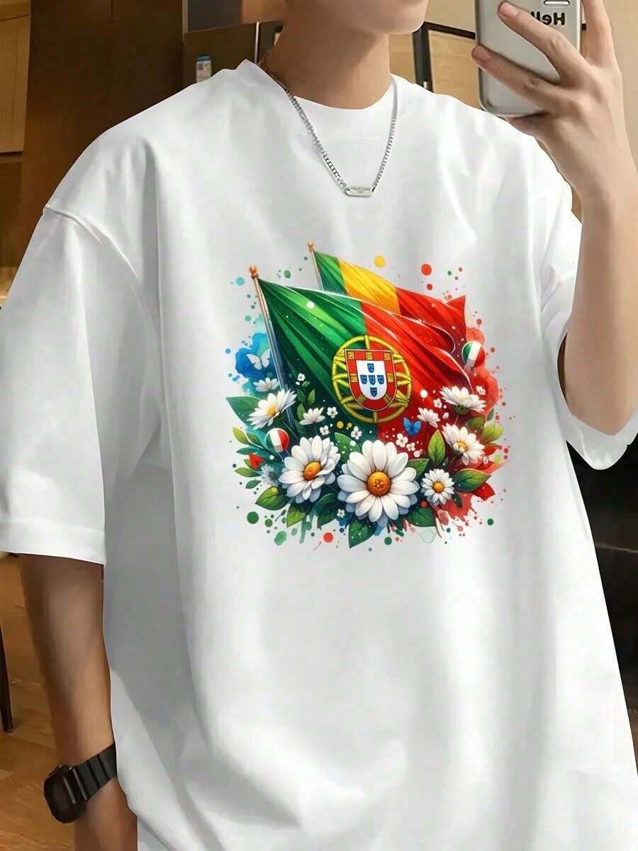Camiseta De Verano Para Hombre, Copa Mundial De La World Cup 2026 Soccer Manga Corta, Algodón Puro, Cuello Redondo, Varios Tamaños Disponibles - Negro - Ver 1