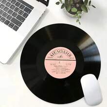 1 Cute Record Mouse Pad, Circular Mouse Pad For Office Desk, Small Mini Travel Mouse Pad With Anti Slip Rubber Base, 7.87 Inch Diameter Suitable For Work Wireless Computer Laptop, Office Desk Accessory Single 47g - View 11
