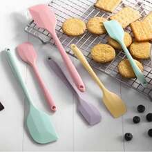 5pcs Silicone Scraper Set, Rubber Scraper, 8.3 Inch Cream Scraper, Butter Scraper, Small Rubber Scraper, Suitable For Kitchen, Baking, Cooking, Mixing Tools, Durable Kitchen Utensils, 1/3/5/8pcs Pack - View 6