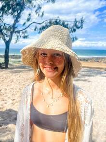 1pc Women's Foldable Wide Brim Sun Hat, Lightweight Khaki Straw Hat, Suitable For Summer Travel, Portable Design Bucket Hat, Best Back To School Gift - Multicolor - View 10