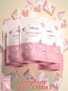 20片装蜂蜜蜜桃卸妆压缩湿巾 - 奢华柔软，不含酒精，低刺激无香精无纺布材质，适合所有浅肤色，快速溶解，温和不刺激，方便旅行携带，100%一次性使用，卸妆湿巾，旅行护肤必备，独立包装，小巧便携，压缩面巾，一次性毛巾，旅行必备，便携式清洁，糖果味压缩湿巾，清洁布 - 有花紋 - 查看 14