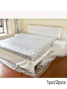 1/2pcs Waterproof Plastic Furniture Dust Cover Set - Protects Car, Bed And Sofa - Dustproof - Furniture Protection Cover, Suitable For Home, Travel, Bags, Storage, Organization, Universal Cover, Washing Machine Dust Cover, Other Home Appliance Dust Cover - Multicolor - View 12
