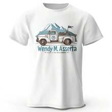 Vintage Adventure Badge Printed Unisex Men Women T-Shirt Tops 100% Cotton Expedition Graphic Outdoor Clothing - 彩色 - 查看 1