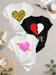 3 estilos de ropa casual de alta calidad, con 3 diseños de estampado para elegir. Moda y elegancia, versátil, 100% algodón puro. Cómoda y transpirable. Un artículo esencial para el verano. - Blanco - Ver 1