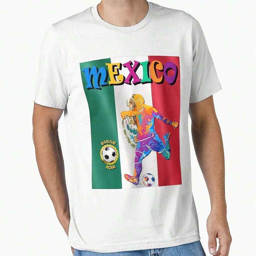 Camiseta esencial del Mundial México 2022Esta camiseta de algodón de 220 gramos es la combinación perfecta de comodidad y moda para cualquier aficionado al fútbol. Esta camiseta, especialmen - Negro - Ver 1