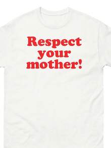 Camiseta Retro "Respeta a tu madre" - Negro - Ver 1