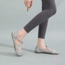 Five Finger Shoes Women Mary Jane Ballet Flats Cross Strap Yoga Sneakers Barefoot Fitness Shoes Lightweight Breathable Walking - White - View 8