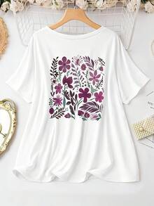 Plus Size T-shirts - Vitt - Visa 3