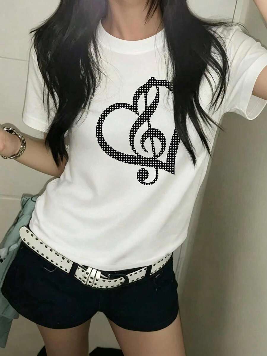 Women T-Shirts - White [Women's Summer Clothing/Fan T-shirt] - View 1