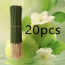 Varitas de incienso enrolladas hechas a mano de forma natural, aroma de rosa, pera y durazno, varitas de incienso largas, fragancia natural de rosa, pera y durazno, adecuadas para yoga, spa, purificación y desodorización del dormitorio - aroma a manzana - Ver 11