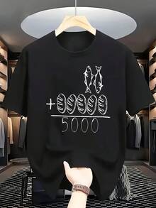Men's Fashion T-Shirt With 2025 Print - Black - View 1