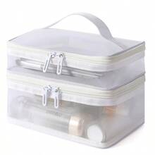 1pc Makeup Bag Handheld Single/Double/Triple Layer Mesh Cosmetic Bag, Large Capacity Toiletry Bag, Portable Makeup Organizer, Multi-Functional Compartment - Multicolor - View 20