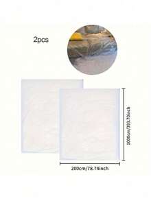 1/2pcs Waterproof Plastic Furniture Dust Cover Set - Protects Car, Bed And Sofa - Dustproof - Furniture Protection Cover, Suitable For Home, Travel, Bags, Storage, Organization, Universal Cover, Washing Machine Dust Cover, Other Home Appliance Dust Cover - Multicolor - View 19