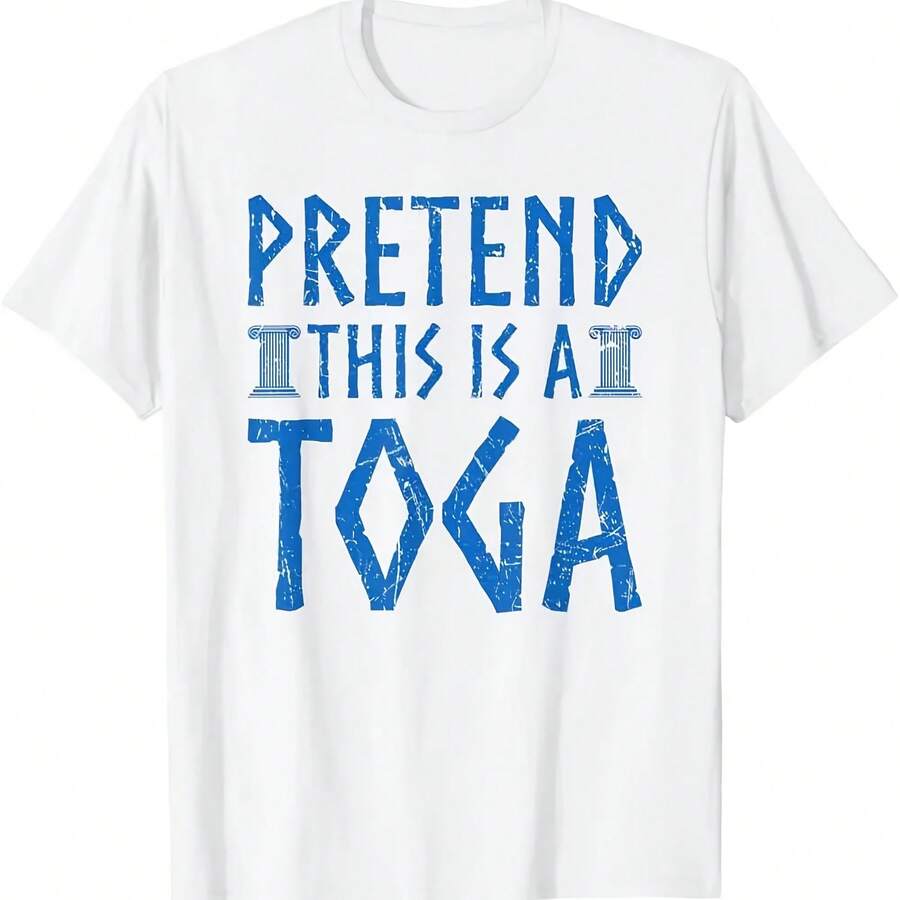 Divertido disfraz de fiesta de Toga, finge esta es una camiseta griega o - Multicolor - Ver 1