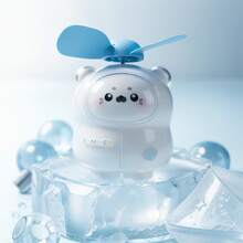 カートゥーンゴラムホームミニUSBハンドヘルドファン 子供用ミニポータブルファン ビジネスギフト 工場卸売 - 921 ホワイト - チェックする 2