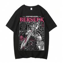 Guts 2026 Graphic T-Shirt With Sleeve Panel, Classic Vintage Anime Streetwear Style, Oversized 100% Cotton T-Shirt For Men And Women - 2 - 查看 1