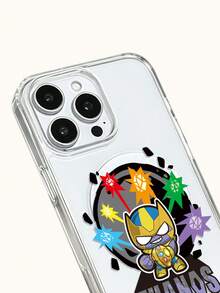 Marvel Spider-Man Iron Man Cartoon Pattern Magnetic Phone Case For Men, Compatible With IPhone 17 Pro Max/17 Pro/Air/16 Pro Max/15 Plus/14/13/IP 17/15Pro/12 Pro/11/16 Plus,XR Apple Shockproof Scratch-Resistant Protective Shell - Transparent 3 - View 8