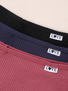 8 piezas/Set de bragas de cintura baja suaves & cómodas para mujer, línea de cintura en forma de V sexy, ropa interior de alta elasticidad, para uso diario - Multicolor - Ver 10