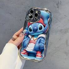 Disney Lilo & Stitch Official Phone Case Features Stitch In A  Streetwear Outfit, Including A Jacket, Cap, And Sneakers. The Design Gives The Character A Modern, Cool Vibe. It Is Durable, Stylish, And Great For Fans. Compatible With IPhone 17, 16, 15, 14, 13, 12, 11 Pro - 銀色 - 查看 5